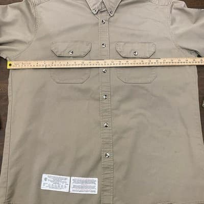 Bulwark Fire Resistant Shirt Mens Twill Long Sleeve Workwear Reg Fit Excel FR - Thumbnail 3