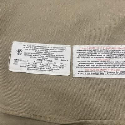Bulwark Fire Resistant Shirt Mens Twill Long Sleeve Workwear Reg Fit Excel FR - Thumbnail 7