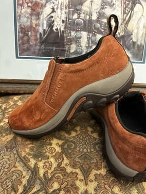 Merrell Jungle Moc Sequoia Shoes Womens 8 Rust Suede Slip On Trail Hiking - Thumbnail 4