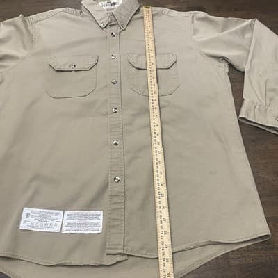 Bulwark Fire Resistant Shirt Mens Twill Long Sleeve Workwear Reg Fit Excel FR - Thumbnail 5