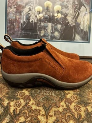 Merrell Jungle Moc Sequoia Shoes Womens 8 Rust Suede Slip On Trail Hiking - Thumbnail 5