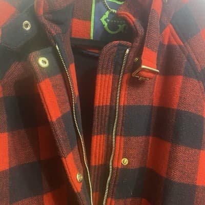 C Wonder Buffalo Plaid Wool Cape - Thumbnail 3