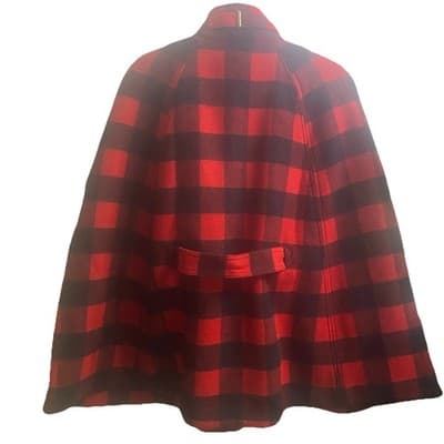 C Wonder Buffalo Plaid Wool Cape - Thumbnail 2