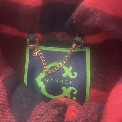 C Wonder Buffalo Plaid Wool Cape - Thumbnail 4
