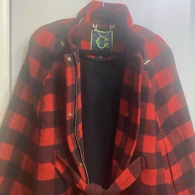 C Wonder Buffalo Plaid Wool Cape - Thumbnail 6