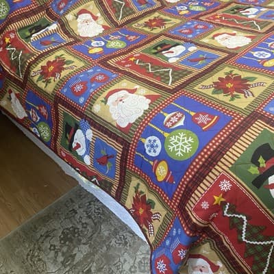 Sleepwell Christmas Quilt Santa Snowman Cardinal Ornaments Pattern Full Queen Sz - Thumbnail 3