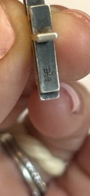 Retired Stamped James Avery 3 Crosses of Calvary Pendant with Interior Bail - Thumbnail 3