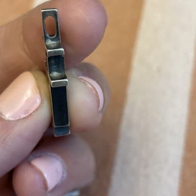 Retired Stamped James Avery 3 Crosses of Calvary Pendant with Interior Bail - Thumbnail 2