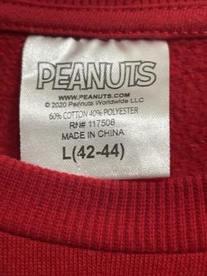 Peanuts Snoopy Official Mistletoe Tester Sweatshirt Large 42-44 Unisex Christmas - Thumbnail 3