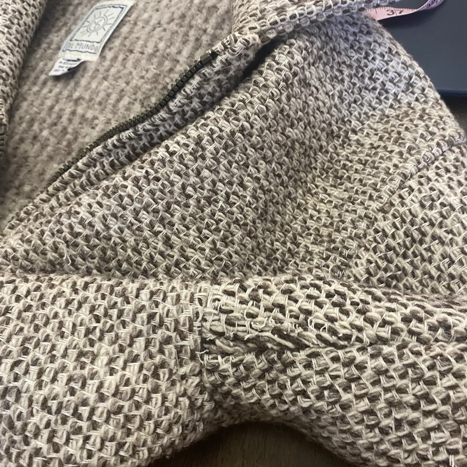 Officecore Ladies 100% Wool Jacket Made In Ecuador Del Mundo Sz M - Thumbnail 6