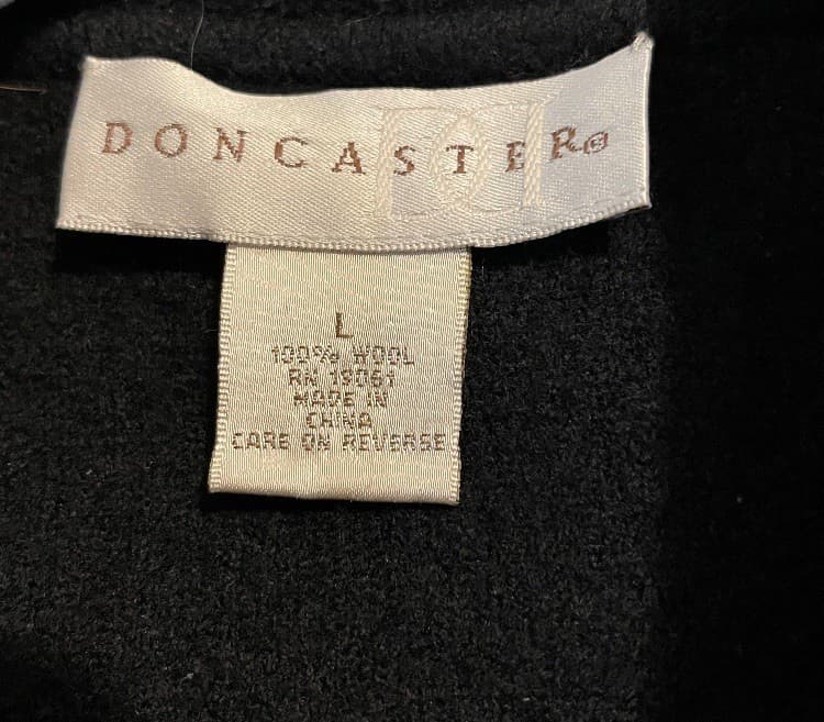 Office Siren Corpcorev Classic 100% Wool Cardigan Don Caster Ladies Sz L - Thumbnail 3