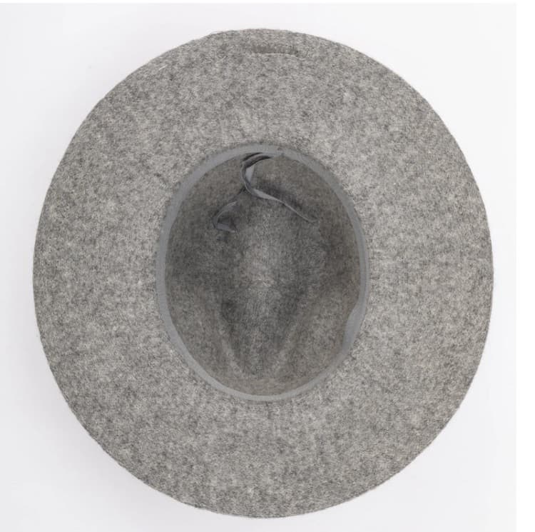 New San Diego Hat Company Women's Gray Fedora Hat Adjustable Interior Band - Thumbnail 2
