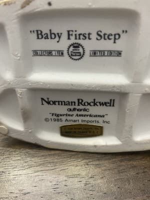 Authentic“Baby First Step” Figurine Norman Rockwell 1985 Limited Addition - Thumbnail 4
