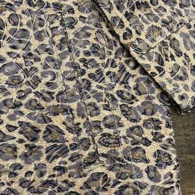 Rebecca Malone Petites Womens Cheetah Animal Print Jacket PXL Mob Wives - Thumbnail 3