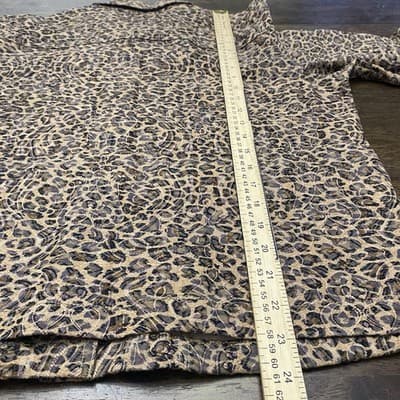 Rebecca Malone Petites Womens Cheetah Animal Print Jacket PXL Mob Wives - Thumbnail 7