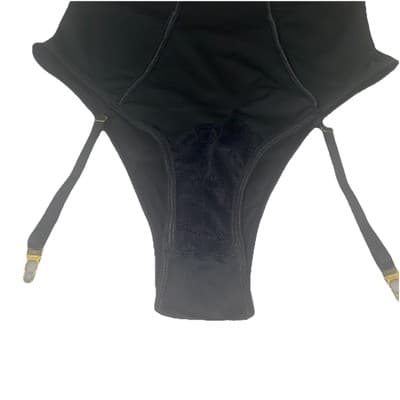 Lace-Up Lingerie Black Lace Bodysuit With Stocking Garters - Thumbnail 6