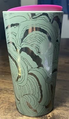 Starbucks 2022 Venetian Marble Metallic Veining Original Pink Silicone Lid - Thumbnail 4