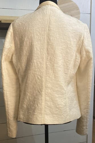 Office Siren Classic Stretch Cotton Blazer, ZipFront SlimmingAsymmetric Lined - Thumbnail 3
