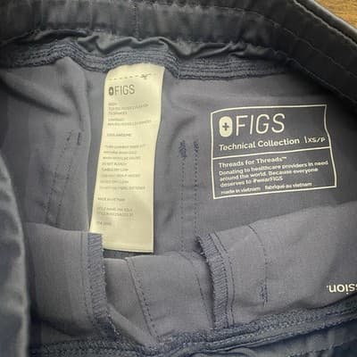 Figs Women's Technical Collection Zamora Jogger Scrub Pants size XS Blue Gray - Thumbnail 7