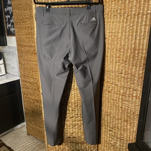 Adidas Golf Pants Men 34 x 32 Gray Stretch Straight Polyester Nylon Spandex - Thumbnail 3