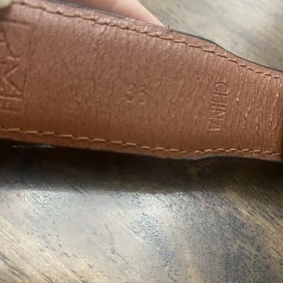 Jos A Banks 1inWide Western Style Italian Leather Belt Black Silver Tone Buckle - Thumbnail 5