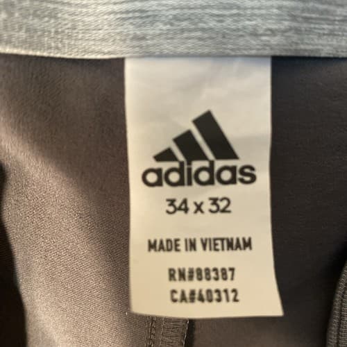 Adidas Golf Pants Men 34 x 32 Gray Stretch Straight Polyester Nylon Spandex - Thumbnail 5