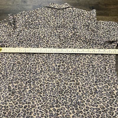 Rebecca Malone Petites Womens Cheetah Animal Print Jacket PXL Mob Wives - Thumbnail 5
