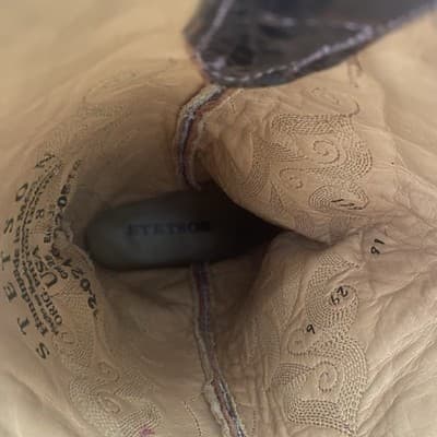 Stetson Exotic Python Leather Inlay Cowboy boots Women’s Sz 8 Snip Toe Cowgirl - Thumbnail 12