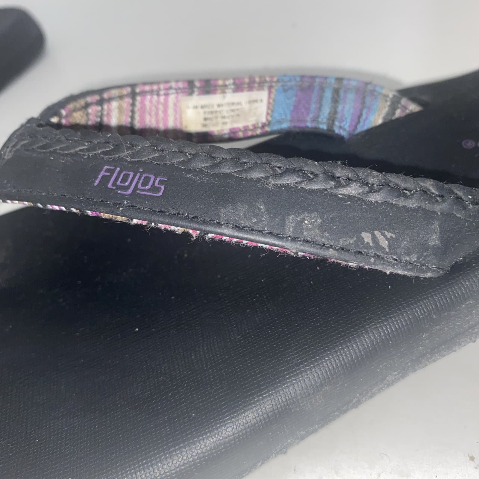 FloJo’s Flip Flops Sz 7 Black Vaca Beach Cruise Summer Fun - Thumbnail 5