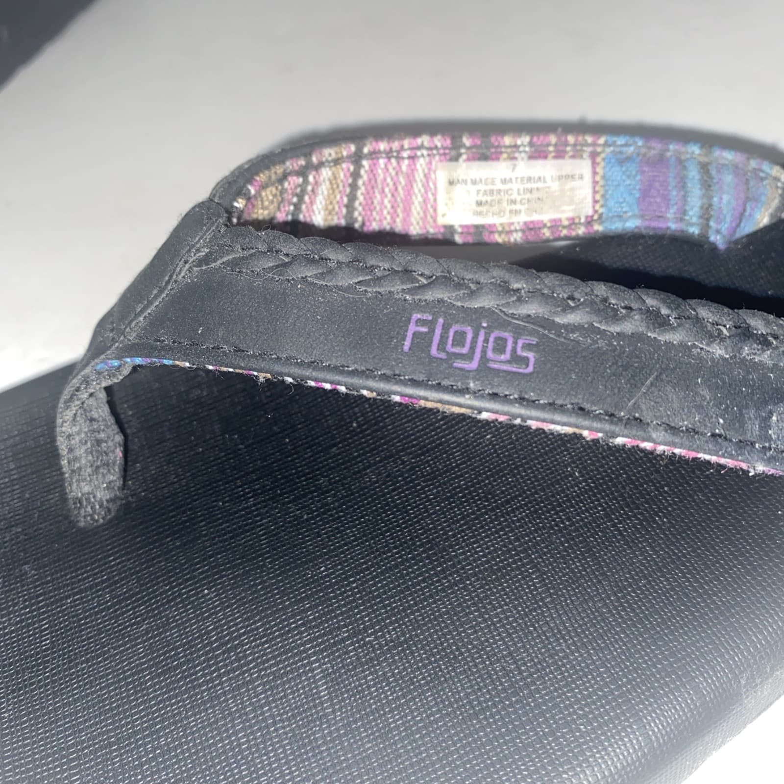 FloJo’s Flip Flops Sz 7 Black Vaca Beach Cruise Summer Fun - Thumbnail 4