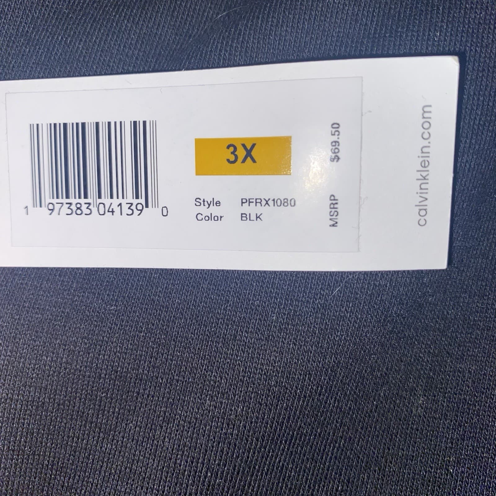 New Calvin Klein Womans Sz Large Crop Pants Pull On Pockets Black Knit NWT - Thumbnail 4