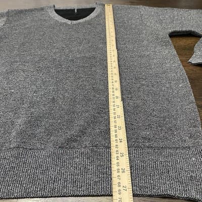 True Rock Mens V Neck Cotton Sweater Gray Mens Sz Large Preppy Classic - Thumbnail 6