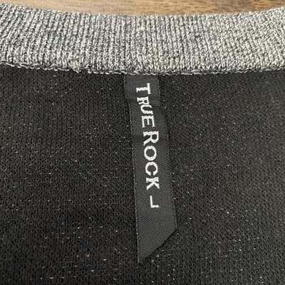 True Rock Mens V Neck Cotton Sweater Gray Mens Sz Large Preppy Classic - Thumbnail 3