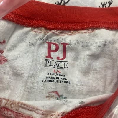 Christmas Pajamas Santa Sleigh Presents Ladies L 2 Piece - Thumbnail 5