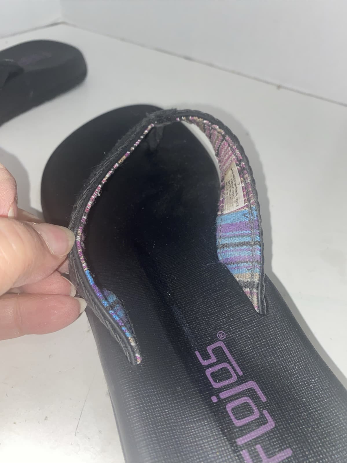 FloJo’s Flip Flops Sz 7 Black Vaca Beach Cruise Summer Fun - Thumbnail 2