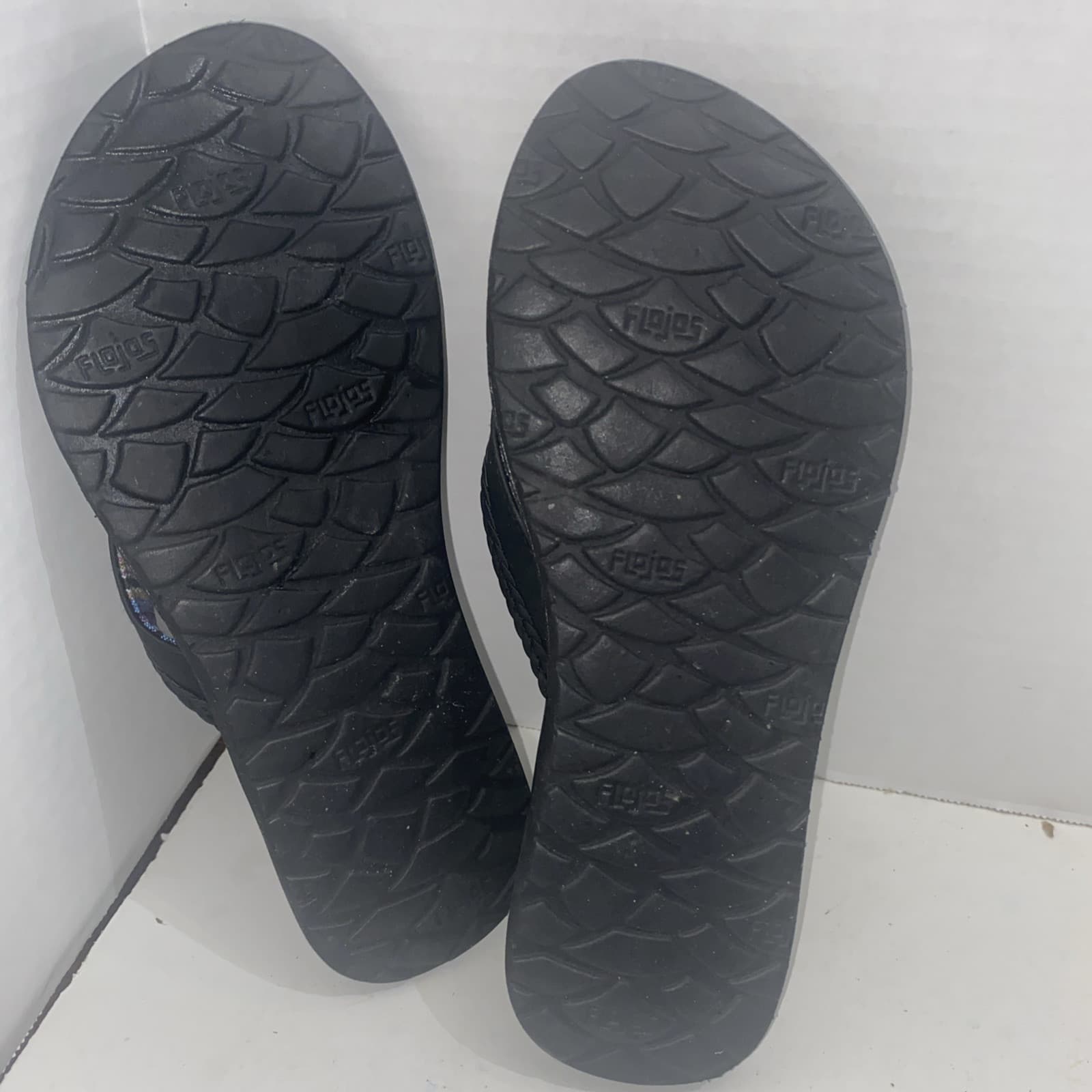 FloJo’s Flip Flops Sz 7 Black Vaca Beach Cruise Summer Fun - Thumbnail 7