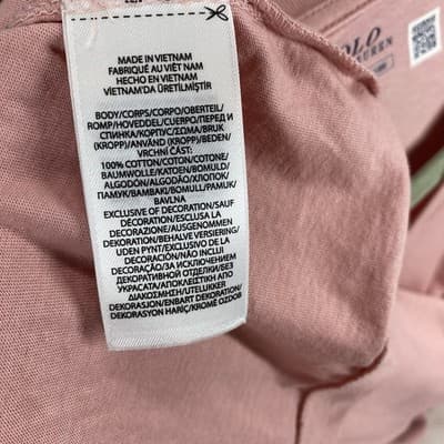 Polo Ralph Lauren V-Neck Classic Fit Jersey T-Shirt XXL Blush Pink Old Money - Thumbnail 10