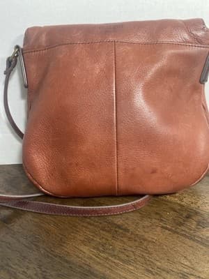 Margot New York “Adelle” Genuine Leather Hobo Bag Brown Boho Crossbody - Thumbnail 2