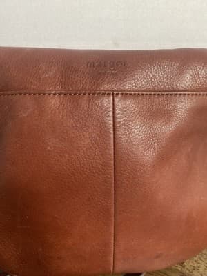 Margot New York “Adelle” Genuine Leather Hobo Bag Brown Boho Crossbody - Thumbnail 3