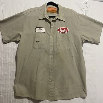 Thrashed Work Shirt XL Made In The USA Chest 48” Shoulder To Hem 30”