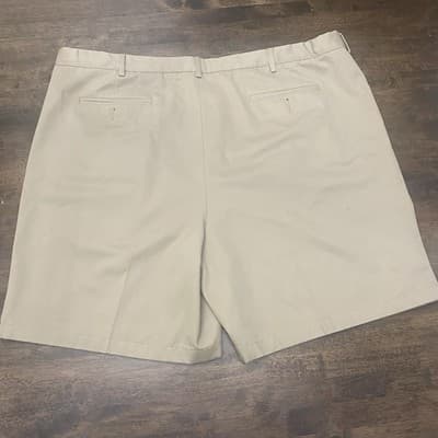 Lands End The Legacy Chino Shorts Lot Of 2 Mens Sz 48 Navy&Tan Cotton Pleated - Thumbnail 9