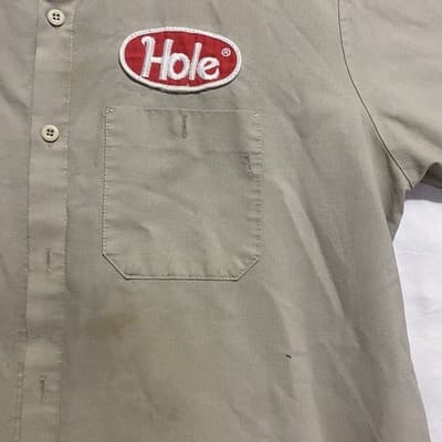 Thrashed Work Shirt XL Made In The USA Chest 48” Shoulder To Hem 30” - Thumbnail 3