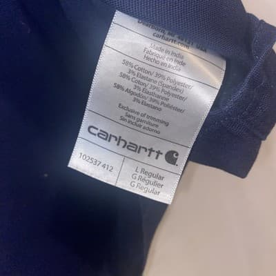 Mens Carhartt Casual Ranchwear Cowboy Western Shirt Large - Thumbnail 4