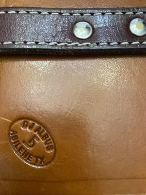 D5 DJ Albus Abilene TX Custom Made Leather Tablet iPad Folio Case Western Cowboy - Thumbnail 7