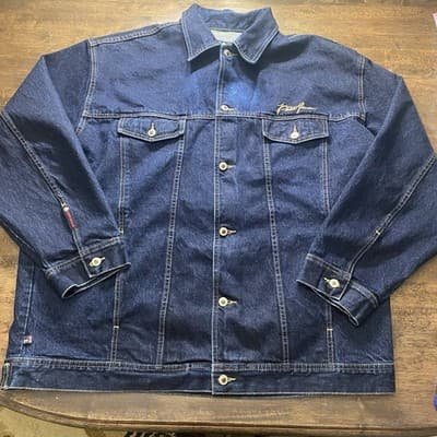 Phat Farm Oversized Jacket 3XL Denim Hip Hop Streetwear Logo Grunge
