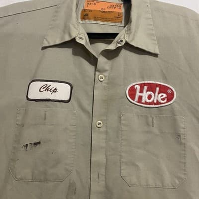 Thrashed Work Shirt XL Made In The USA Chest 48” Shoulder To Hem 30” - Thumbnail 10