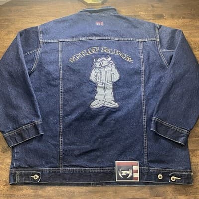 Phat Farm Oversized Jacket 3XL Denim Hip Hop Streetwear Logo Grunge - Thumbnail 5