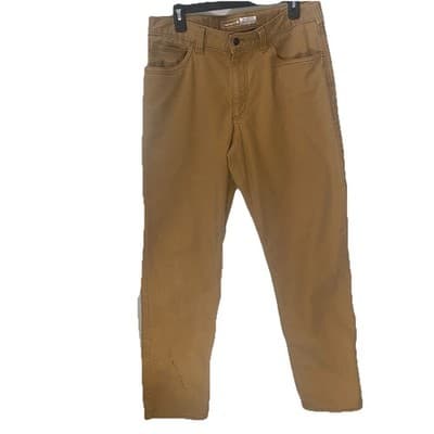Carhartt Jeans Mens Tan Denim Relaxed Fit Work Wear 34x34 Cargo - Thumbnail 2