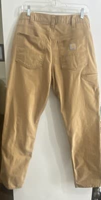 Carhartt Jeans Mens Tan Denim Relaxed Fit Work Wear 34x34 Cargo - Thumbnail 12