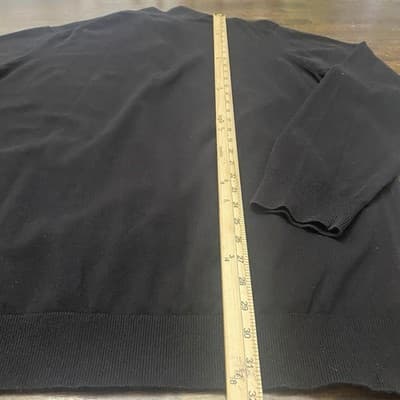 Foundry Supply Co Mens 2XL Black Cotton Partial Zip Pullover Sweater Big & Tall - Thumbnail 5